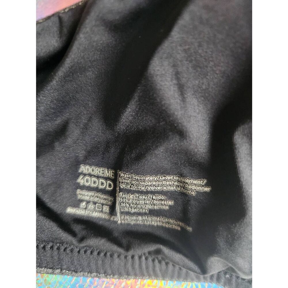 Adore Me Underwire Full Bra Lightly Padded Size 40DDD Black and Gray - Picture 10 of 10